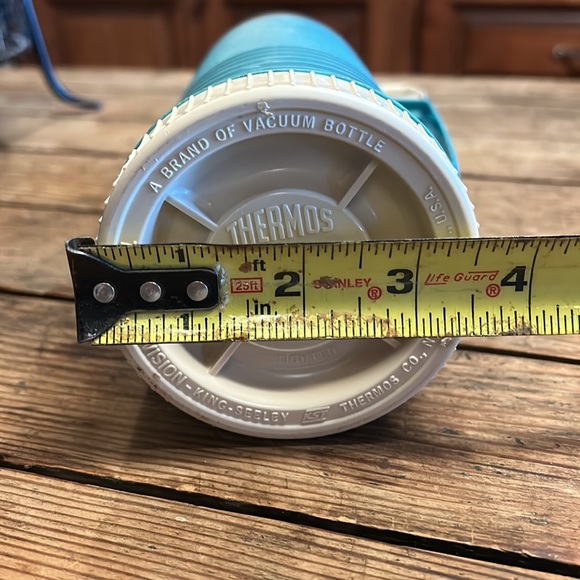 Vintage Turquoise glass lined Thermos - Picture 7 of 8